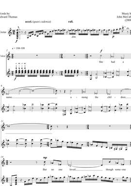 John McCabe: A Cat (for mezzo-soprano and guitar)