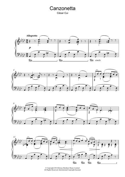 César Cui: Canzonetta