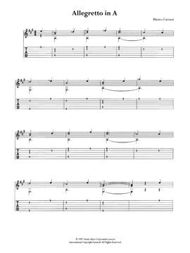Matteo Carcassi: Allegretto In A