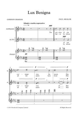Paul Mealor: Lux Benigna