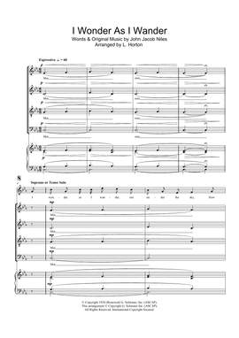 John Jacob Niles: I Wonder As I Wander