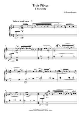 Francis Poulenc: Trois Pieces - I. Pastorale