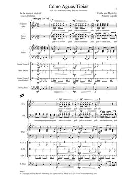 Manny Cepeda: Como Aguas Tibias - Full Score