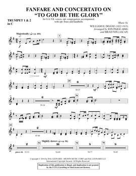 Brad Nix: Fanfare and Concertato on "To God Be the Glory" - C Trumpet 1-2