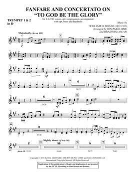 Brad Nix: Fanfare and Concertato on "To God Be the Glory" - Bb Trumpet 1-2 (alt. C Tpt.)