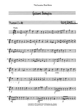 Samuel Scheidt: Galliard Battaglia - Bb Trumpet 2 (Brass Quintet)