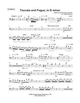 Fred Mills: Toccata and Fugue, in D minor - Trombone (B.C.)
