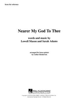 Lowell Mason and Sarah Adams: Nearer My God to Thee - Full Score