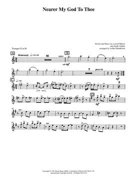 Lowell Mason and Sarah Adams: Nearer My God to Thee - Bb Trumpet 2 (Brass Quintet)