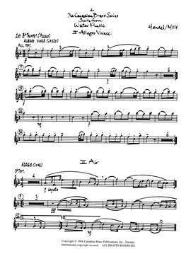 Frederick Mills: Suite from Water Music - Bb Piccolo Trumpet