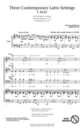 Jerry Estes: Three Contemporary Latin Settings