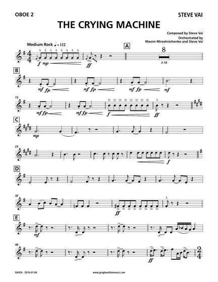 Steve Vai: The Crying Machine - Oboe 2
