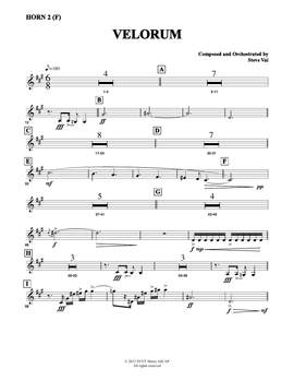 Steve Vai: Velorum - Horn 2 in F