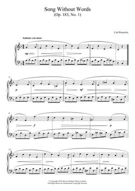 Carl Reinecke: Song Without Words, Op. 183, No. 1
