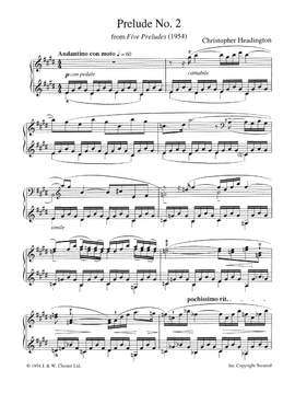 Christopher Headington: Prelude No. 2 (from "Five Preludes")