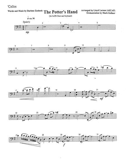 Mark Kellner: The Potter's Hand - Cello