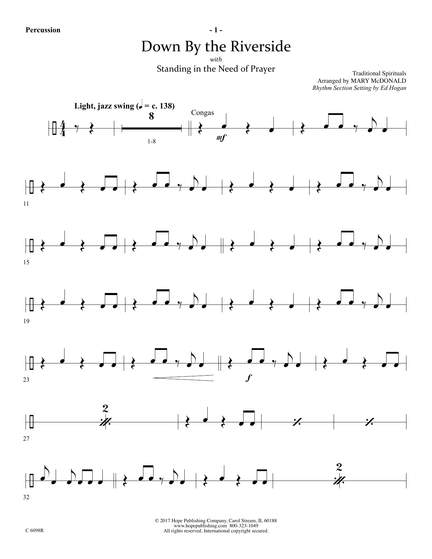 Ed Hogan: Down by the Riverside - Percussion