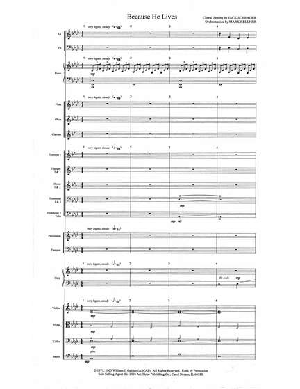 Mark Kellner: Because He Lives - Full Score