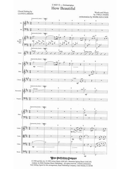Mark Kellner: How Beautiful - Full Score