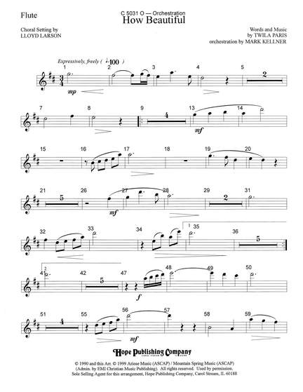 Mark Kellner: How Beautiful - Flute