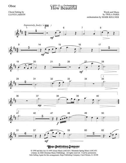 Mark Kellner: How Beautiful - Oboe