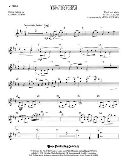 Mark Kellner: How Beautiful - Violin