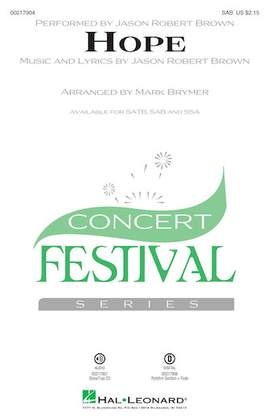 Jason Robert Brown: Hope (from How We React and How We Recover) (arr. Mark Brymer)