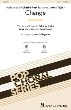 Charlie Puth: Change (feat. James Taylor) (arr. Mark Brymer)