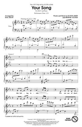 Elton John: Your Song (arr. Mac Huff)
