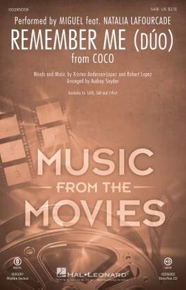 Miguel feat. Natalia Lafourcade: Remember Me (Duo) (from Coco) (arr. Audrey Snyder)