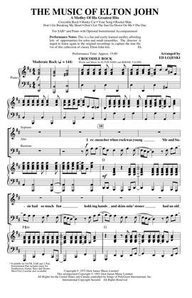 Elton John: The Music of Elton John (A Medley Of His Greatest Hits) (arr. Ed Lojeski)
