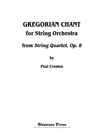 Paul Creston: Gregorian Chant for String Orchestra - Viola