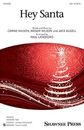 Carnie & Wendy Wilson: Hey Santa (arr. Paul Langford) - Bass