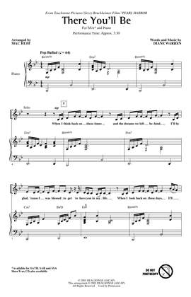 Faith Hill: There You'll Be (from Pearl Harbor) (arr. Mac Huff)