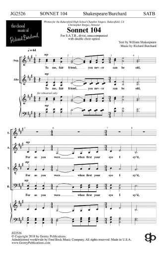 Richard Burchard: Sonnet 104