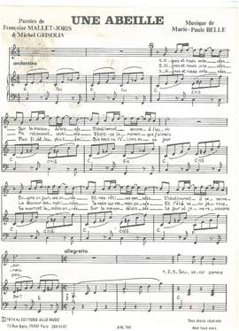 Michel Grisolia, Françoise Mallet-Joris, Marie Paule Belle: Une Abeille