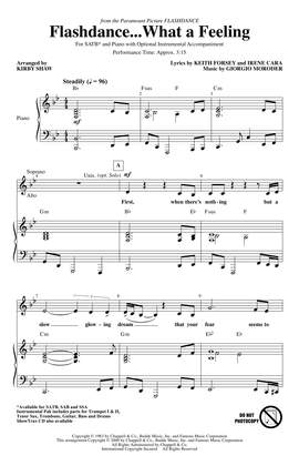 Irene Cara: Flashdance...What A Feeling (from Flashdance) (arr. Kirby Shaw)