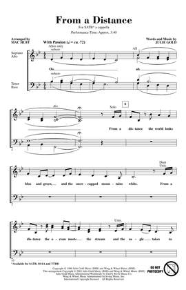 Bette Midler: From A Distance (arr. Mac Huff)