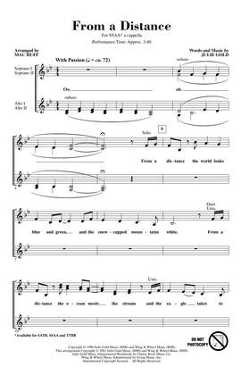 Bette Midler: From A Distance (arr. Mac Huff)