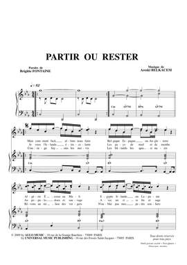 Brigitte Fontaine & Areski Belkacem: Partir Ou Rester