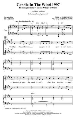 Elton John: Candle In The Wind (arr. Ed Lojeski)