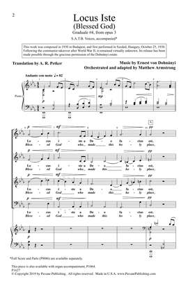 Ernest von Dohnányi: Locus Iste (Blessed God) (Graduale #4, from Opus 3) (adapted by Matthew Armstrong)