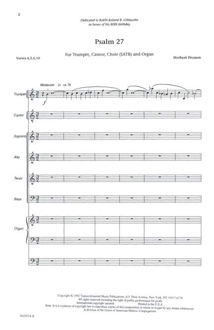 Herbert Fromm: Psalm 27