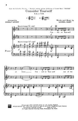 Lionel Bart: Consider Yourself (from Oliver!) (arr. Norman Leyden)