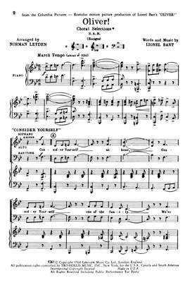 Lionel Bart: Oliver! (Choral Selections) (arr. Norman Leyden)