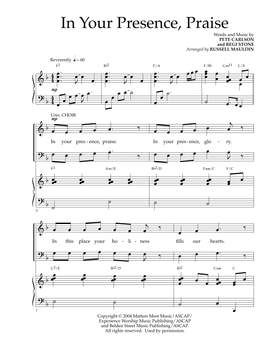 Pete Carlson and Regi Stone: In Your Presence, Praise (arr. Russell Mauldin)