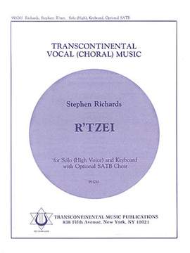 Stephen Richards: R'Tzei (for Solo High Voice with optional SATB Choir)