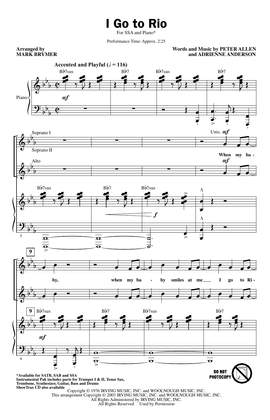 Peter Allen: I Go To Rio (from The Boy From Oz) (arr. Mark Brymer)