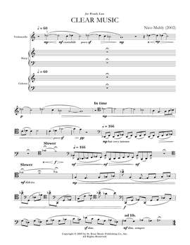 Nico Muhly: Clear Music - Score
