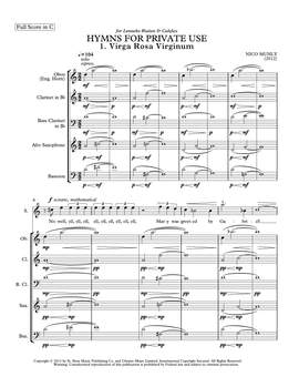 Nico Muhly: Hymns for Private Use - Score & Parts